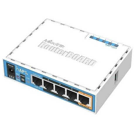Router MikroTik hAP ac lite OS L4, 5 x 10/100/1000 LAN ports, 1 x USB