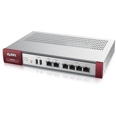 Router ZyXEL USG 60 UTM BUNDLE, 4 x LAN/DMZ Gigabit, 2 x WAN, 2 x USB