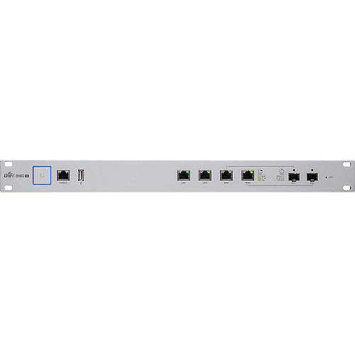 Router Ubiquiti UniFi Security Gateway Pro, 1 x RJ45 Serial port, 2 x 10/100/1000 RJ45 Port, 2 x 10/100/1000 RJ45/SFP, 2GB DDR3, 1GHz, Alb