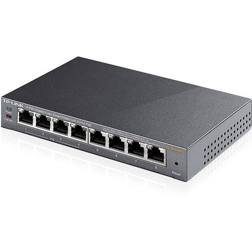 Switch TP-LINK TL-SG108PE, 8 x LAN Gigabyt, 2 x USB 2.0
