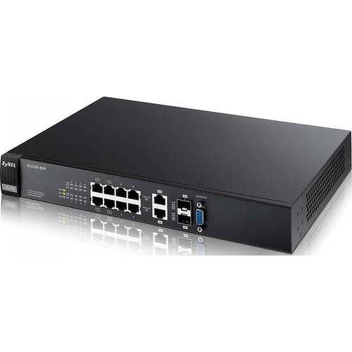 Switch ZyXEL GS2210-8HP, 8 x LAN Gigabyt, 2 x combo (RJ45/SFP), PoE