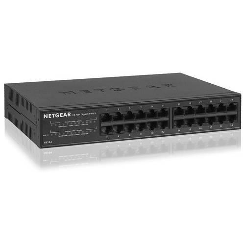 Switch Netgear GS324, 24 x LAN Gigabyt, Unmanaged, Carcasa metal