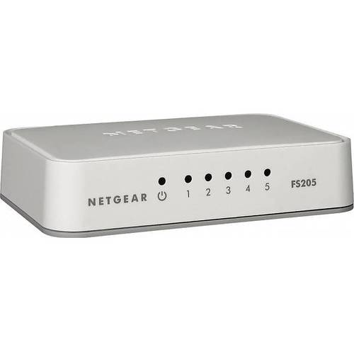 Switch Netgear FS205, 5 x LAN, Desktop, Plastic