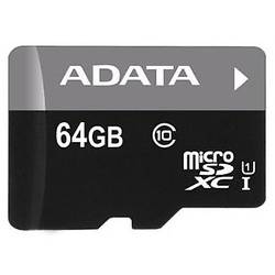 A-DATA Premier Micro SDXC, 64GB, UHS-I, Class 10 + Adaptor SD