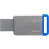 Memorie USB Kingston DataTraveler 50, 64GB, USB 3.1, Metalic/Albastru