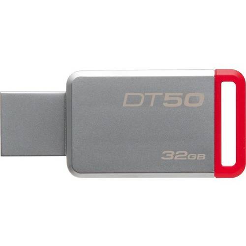 Memorie USB Kingston DataTraveler 50, 32GB, USB 3.1, Metalic/Rosu