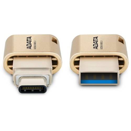 Memorie USB A-DATA DashDrive UC350, 32GB, USB 3.0, Auriu