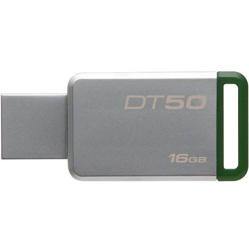 Memorie USB Kingston DataTraveler 50, 16GB, USB 3.1, Metalic/Verde