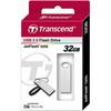 Memorie USB Transcend JetFlash 520, 32GB, USB 2.0, Argintiu