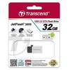 Memorie USB Transcend JetFlash 380S, 32GB, USB 2.0, Argintiu