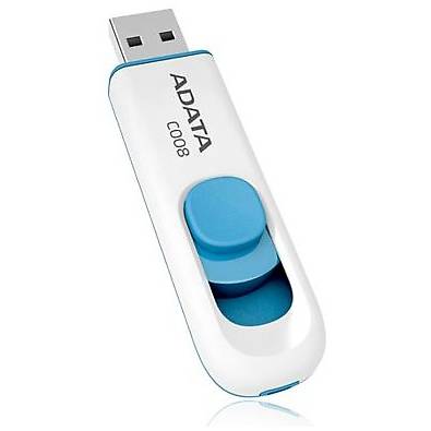 Memorie USB ADATA Classic C008, 64GB, USB 2.0, Alb/Albastru
