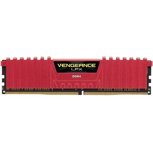 Memorie Corsair Vengeance LPX Red, 32GB, DDR4, 2400MHz, CL12, 1.2V, Kit Quad Channel