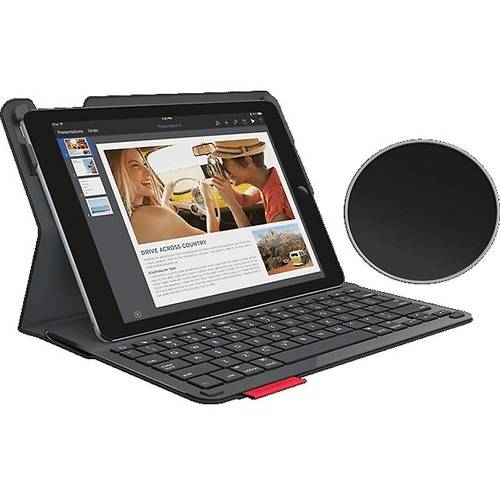 Tastatura tableta Logitech Type+, cu Husa, pentru Apple iPad Air 2, Negru