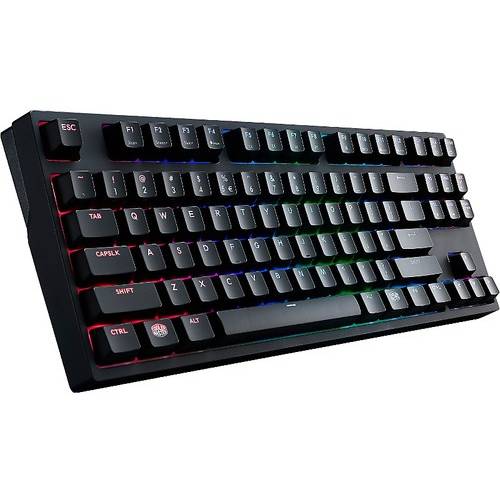 Tastatura Cooler Master MasterKeys Pro S, RGB LED, Cherry MX Brown, Cu fir, USB, Layout US, Iluminata, Negru