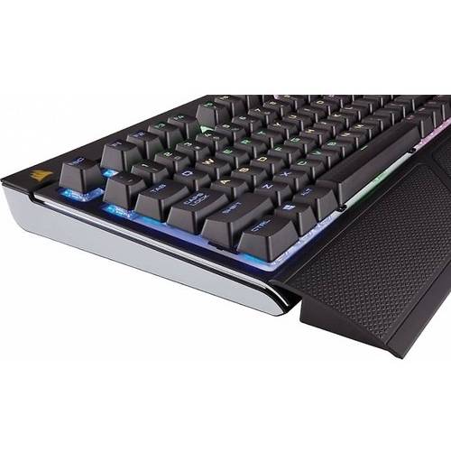 Tastatura Corsair STRAFE RGB, Cherry MX Red, Cu fir, USB, Layout NA, Iluminata, Negru