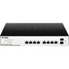 Switch D-LINK DGS-1100-10MP, 8 x 10/100/1000 Mbps, 2x SFP Gigabit Port, PoE, Desktop, Management