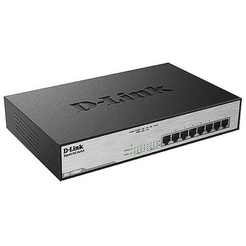 Switch D-LINK DGS-1008MP, 8 x 10/100/1000 Mbps, PoE+, Desktop