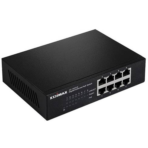 Switch Edimax GS-1008PHE, 8 x LAN Gigabit, PoE