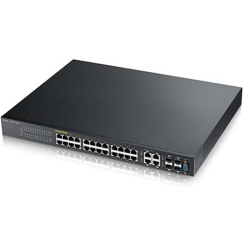 Switch ZyXEL GS2210-24HP, 24 x LAN Gigabyt, 4 x SFP Combo, PoE