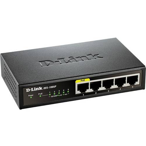 Switch D-LINK DES-1005P, 5 x 10/100 Mbps, PoE, Desktop