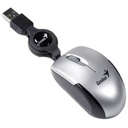Mouse Genius MicroTraveler v2, USB, Optic, 1000dpi, Argintiu