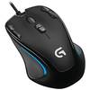 Mouse gaming Logitech G300S, USB, Optic, 2500dpi, Negru/Albastru