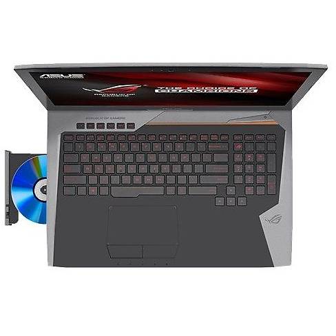Laptop Asus ROG G752VL-GC088D, 17.3'' FHD, Core i7-6700HQ 2.6GHz, 16GB DDR4, 1TB HDD, GeForce GTX 965M 2GB, FreeDOS, Gri/Negru