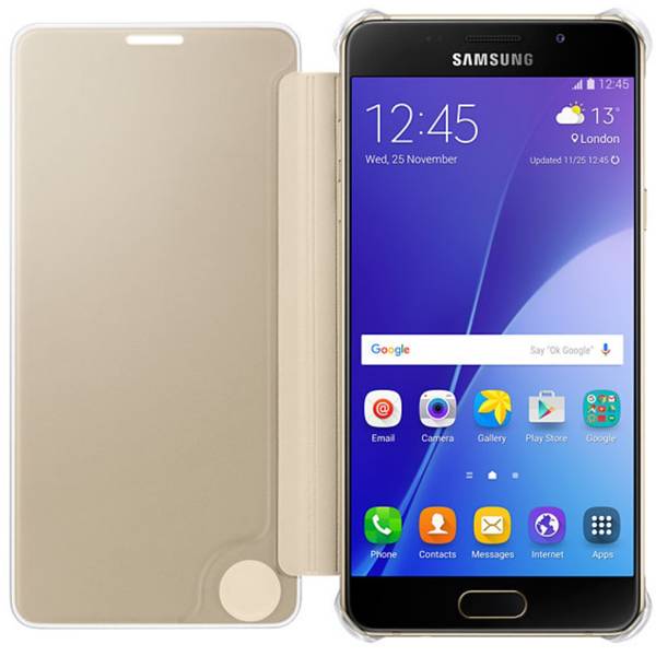 Samsung Husa tip Book Flip-Case Clear View EF-ZA510CFEGWW pentru Galaxy A5(2016) SM-A510F - Gold