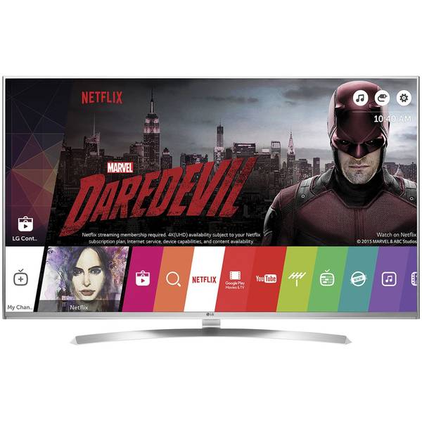 Televizor LED LG Smart TV 55UH8507, 139cm, 4K Ultra HD, DVB-T2/DVB-S2/DVB-C, 3D, Include 2 perechi de ochelari 3D Pasivi, Argintiu
