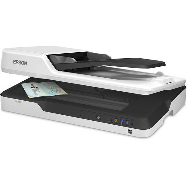 Scanner Epson WorkForce DS-1630, Color, A4, ADF, Duplex, USB, Alb