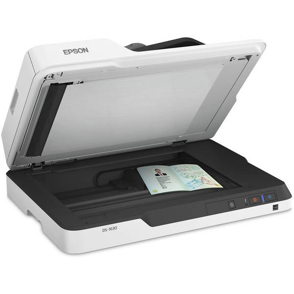 Scanner Epson WorkForce DS-1630, Color, A4, ADF, Duplex, USB, Alb