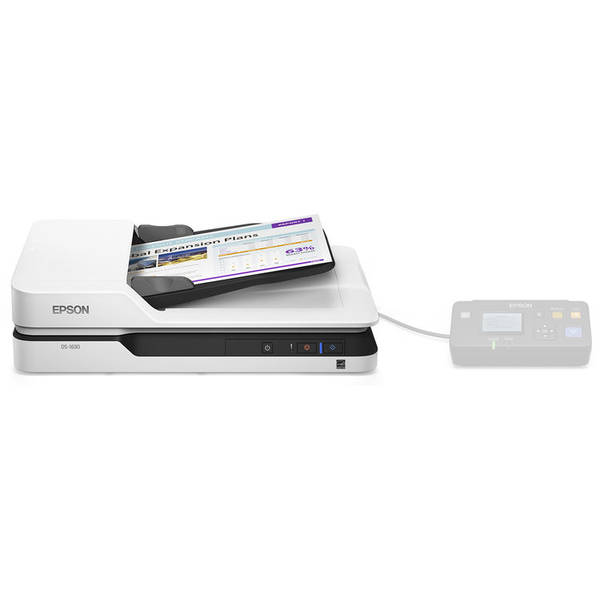 Scanner Epson WorkForce DS-1630, Color, A4, ADF, Duplex, USB, Alb