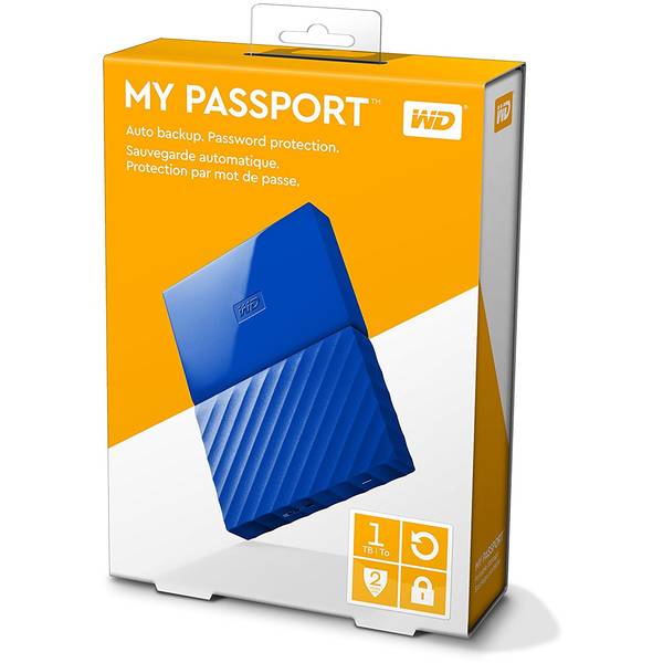 Hard Disk Extern WD My Passport New 1TB USB 3.0 Albastru
