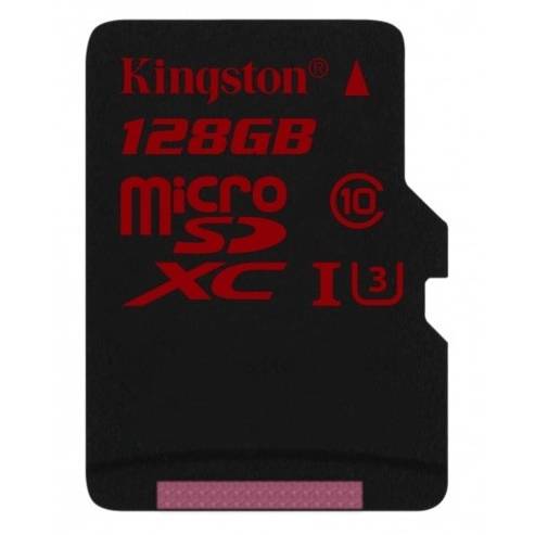 Card Memorie Kingston 128GB, MicroSDXC, Clasa 10  + Adaptor SD