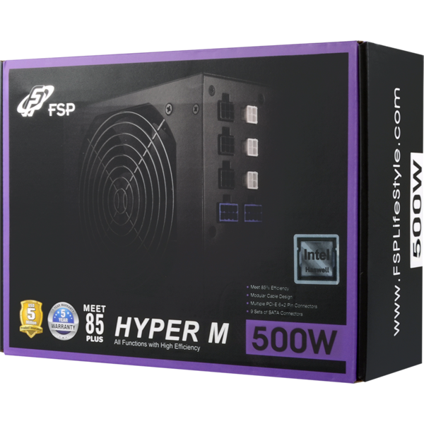 Sursa Fortron Hyper M 500, 500W, Modulara Certificare 80+