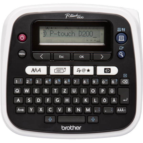 Imprimanta etichetare Brother P-touch PTD210VP, compatibila cu benzile 12mm, Negru