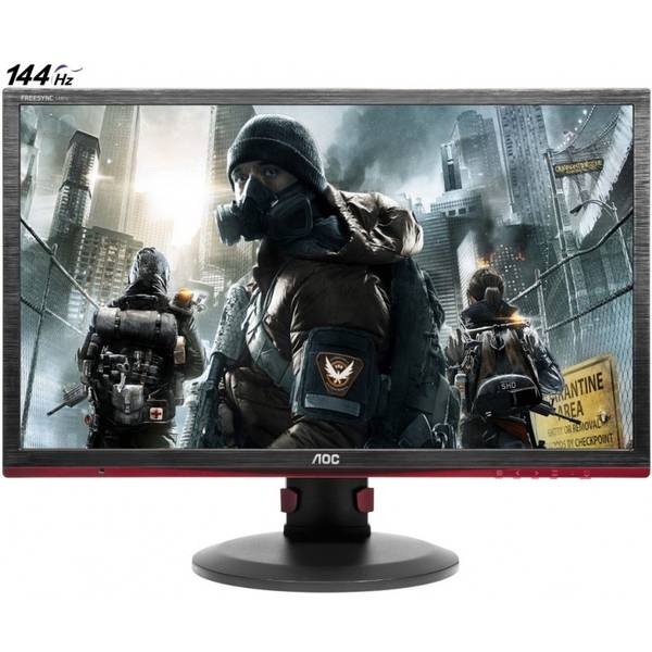 Monitor LED AOC Gaming G2460PF, 24'', FHD, 1ms, Negru/Rosu