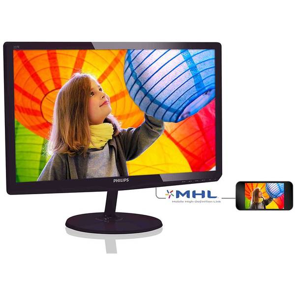 Monitor LED Philips 227E6LDAD, 21.5", FHD, 2ms, Negru