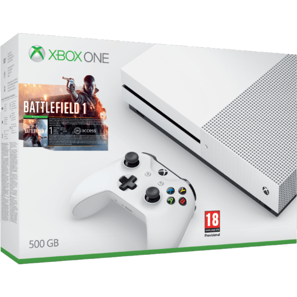 Consola Microsoft Xbox One S 500GB + Battlefield 1 + 6M live