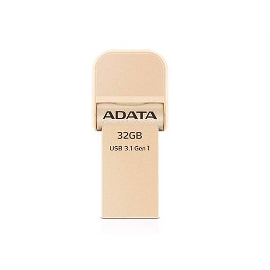 Memorie USB A-DATA AI920, 32GB, Lightning / USB 3.1 Gen1, Auriu