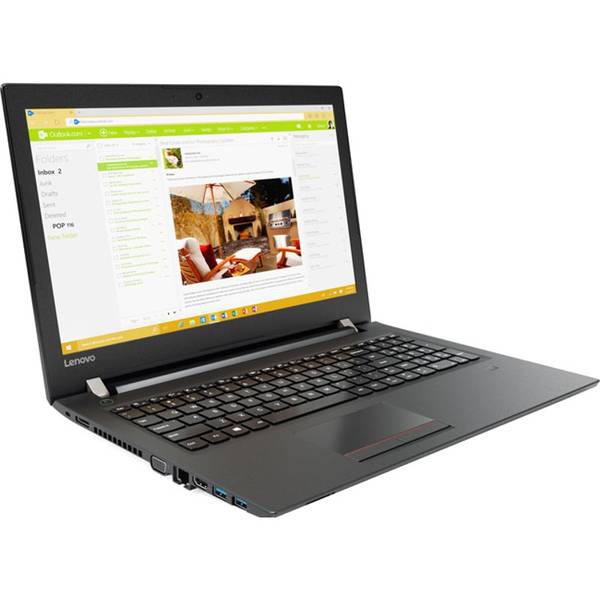 Laptop Lenovo V510-15, 15.6'' FHD, Core i3-7100U 2.4GHz, 4GB DDR4, 256GB SSD, Intel HD 620, FingerPrint Reader, Win 10 Pro 64bit, Negru
