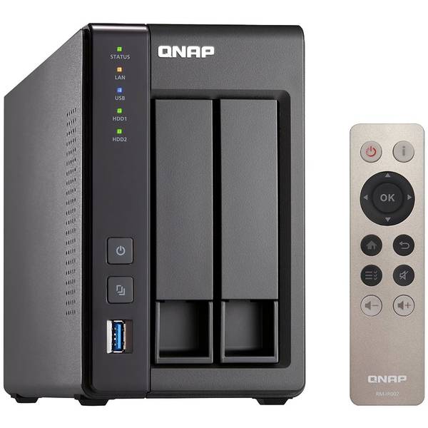 NAS Qnap TS-251+-2G, Intel Celeron Quad-Core 2.0GHz, 2 GB, 2 Bay, 4 x USB