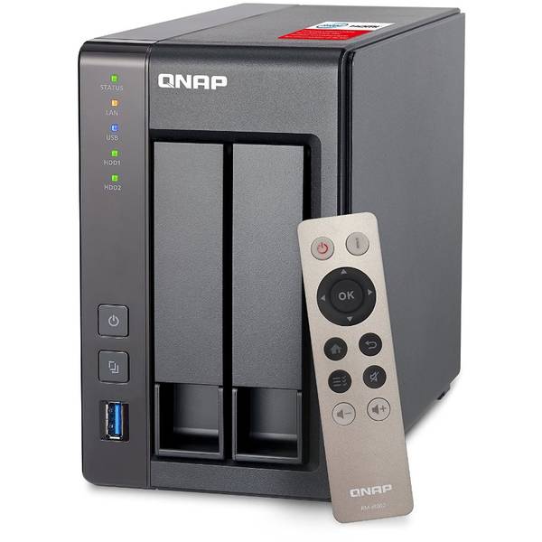 NAS Qnap TS-251+-2G, Intel Celeron Quad-Core 2.0GHz, 2 GB, 2 Bay, 4 x USB