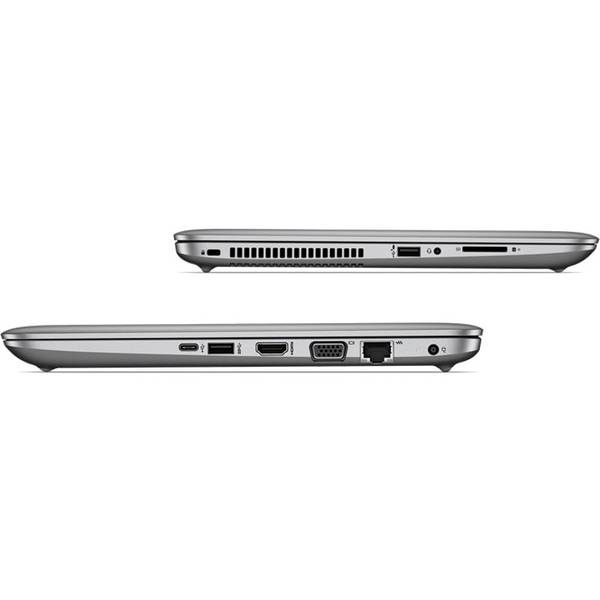 Laptop HP ProBook 440 G4, 14.0'' FHD, Core i5-7200U 2.5GHz, 4GB DDR4, 128GB SSD, Intel HD 620, FingerPrint Reader, FreeDOS, Argintiu