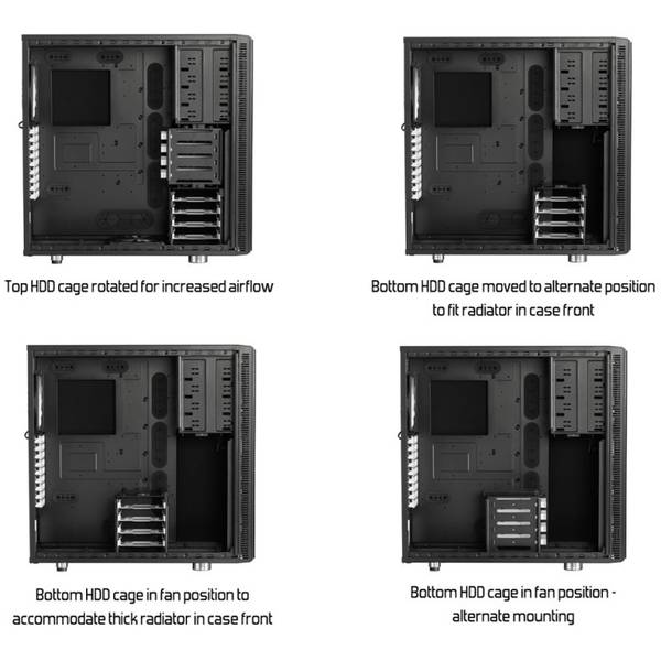 Carcasa Fractal Design Define XL R2 Black Pearl, FullTower, Fara sursa, Negru