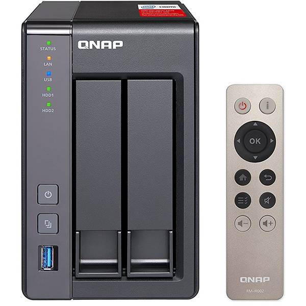 NAS Qnap TS-251+-8G, Intel Celeron Quad-Core 2.0GHz , 2 Bay, 4 x USB, 1 x HDMI