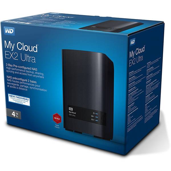NAS My Cloud EX2 Ultra, Marvell ARMADA 385 1.3 GHz, 2 Bay, 2 x USB, 1 x LAN, WDBVBZ0040JCH