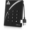 Hard Disk Extern Apricorn Aegis Padlock Fortress, 1TB, USB 3.0, Negru