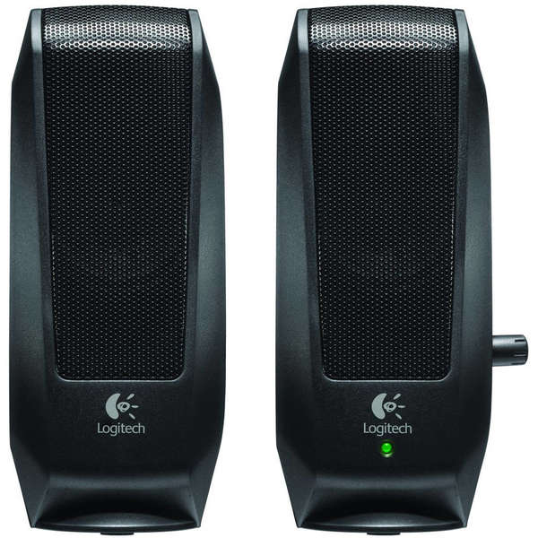 Boxe Logitech S-120, 2.0, 2.2W RMS, Iesire casti, Negre