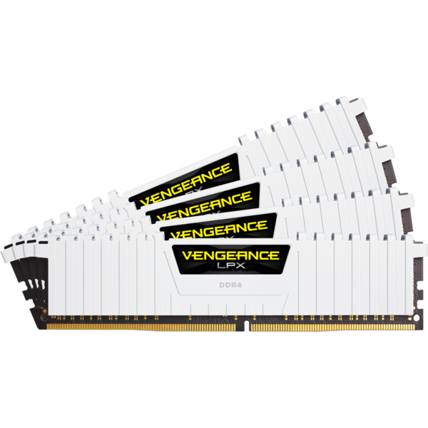 Memorie Corsair Vengeance LPX White, 32GB, DDR4, 2666MHz, CL16, 1.2V Kit Quad Channel